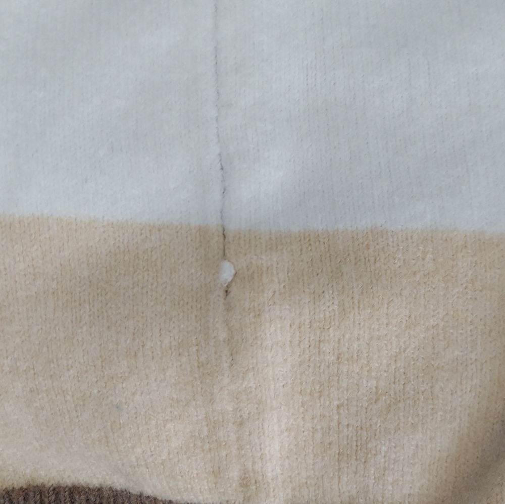 POL Women's Cream and Brown Striped Cardigan - Picture 4 of 9